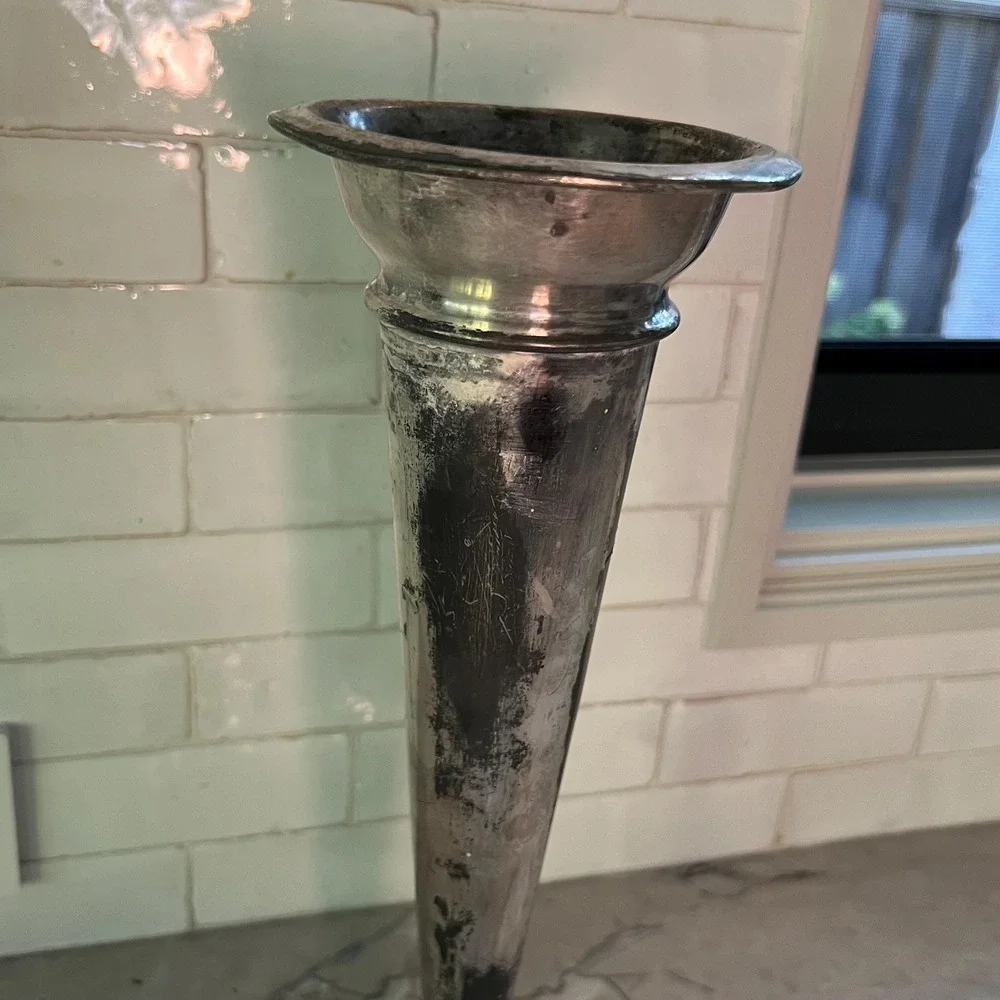 Vintage Reed & Barton Silver Plated Trumpet Bud Vase 5026 | Mid Century